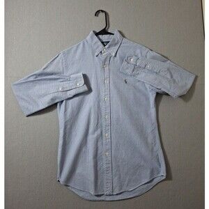 Ralph Lauren Shirt Men's S Blue Oxford Button Down OCBD Classic Fit Flesh Pony